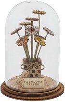 Stolp BIJZONDERE VRIEND   vintage miniatuur stolp, miniatuur decoratieve handgemaakt kunstwerkje - glas - 8.5x5x5