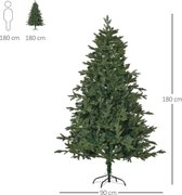 Kunstkerstboom 1,8 m kerstboom dennenboom PVC PE metaal groen Ø 90 x 180 cm