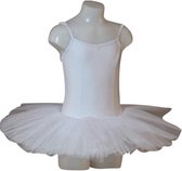 Ballet Pakje - Ballet Jurkje - Tutu - Prinsessen Jurk - Ballerina - Wit - Maat 116/122 - Meisjes 6/7/8