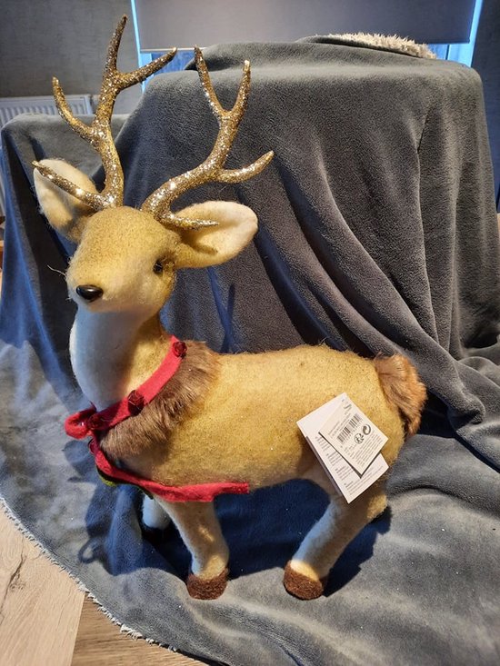 Cerf en laine Statue de Noël bambi de 55 cm de haut
