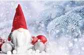 4 X PLACEMAT - Kerst Dwerg - Leuk - Gezellig Sfeer - Kersttafel Decoratie -28,5x43,5cm