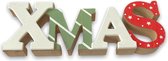 Decoratieve Letters XMAS 2 Stuks | Rood | Wit | Groen | 30 x 10 CM |  Kerstdecoratie | Kerstversiering | Feestdagen | Kerstmis | Merry Christmas
