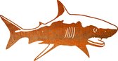 Ferdec - Haai - silhouet van cortenstaal - dierenbeeld - nr2
