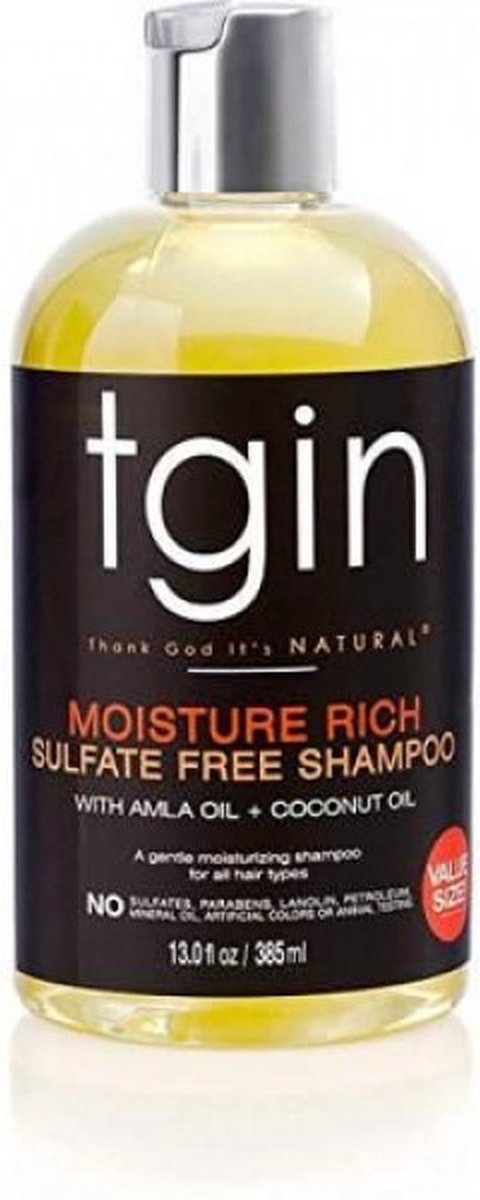 Tgin Moisture Rich Sulfate Free Shampoo 384 ml