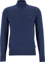 Calvin Klein superior wool mock neck pullover - heren turtleneck trui - blauw -  Maat: XL
