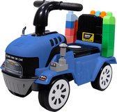 Eco Toys Blauw Looptractor met 20 Blokken en Recht Stuur HC467886