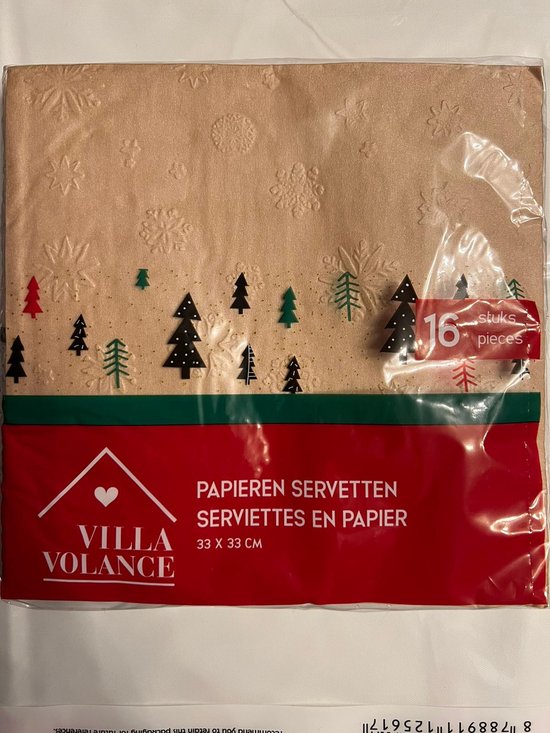 PAW - Papieren Servetten 3-laags (33 x 33 cm) | 20 Stuks | Gedrukt