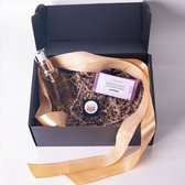 Aurgan Merci Gift Box - Lavendel Handgemaakte zeep 80g + Lipbalsem 10g + Arganolie 30ml - Voordeel Pakket - Verzorgingsset - Giftbox - Geschenkset - Cadeautip