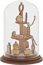 Stolp BESTE MOEDER    vintage miniatuur stolp, miniatuur decoratieve handgemaakt kunstwerkje - glas - 8.5x5x5