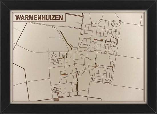 Houten stadskaart van Warmenhuizen