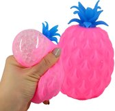 Ananas stressbal voor de hand - Roze - Waterballetjes - Super Satisfying - 11 cm - Fidget Toys