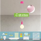 LEDatHOME – E27 Badkamer - Balkon hanglamp inclusief LED-lamp – Fuchsia