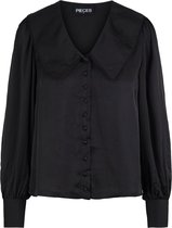 Pieces PCNYNNI LS COLLAR SHIRT D2D Dames Black - maat XL