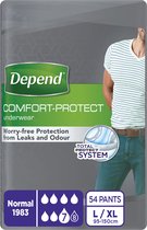 Pantalon Normal Depend pour homme - Culottes pour Incontinence et faiblesse de la vessie - taille L / XL - 9 pièces