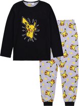 Tweedelige zwart-grijze pyjama voor jongens Pikachu / 12-13 jaar 158 cm
