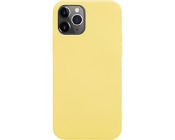 Ceezs Pantone siliconen hoesje geschikt voor Apple iPhone 12 Pro Max - beschermhoesje - backcover - silicone case - optimale bescherming - geel