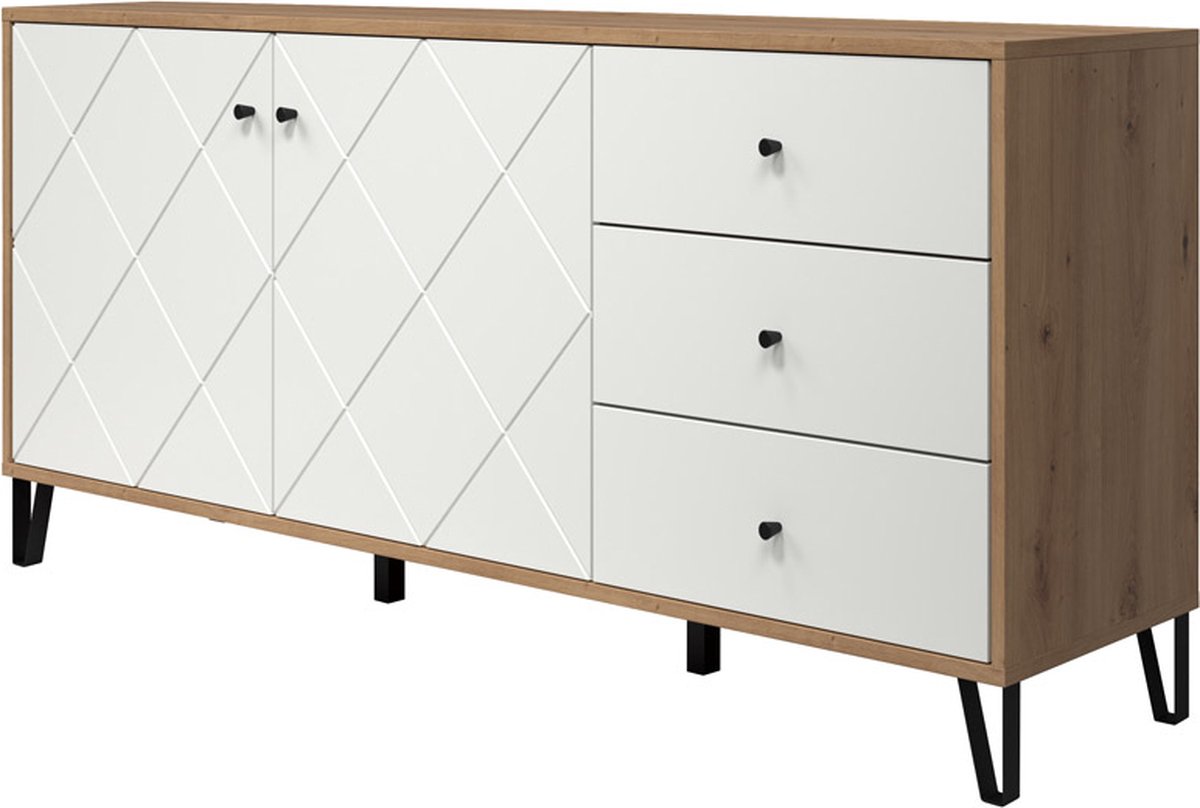 Trendteam - Dressoir - Wit - 123x40x76 cm
