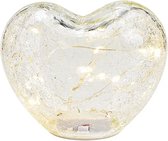 Love - Liefde - Valentijn - Hart - Glazen hart met 10 LED en timer