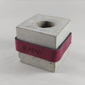 Rauw Beton Design kaarsen Bordeaux Rood industrieel kaarsenhouder cement