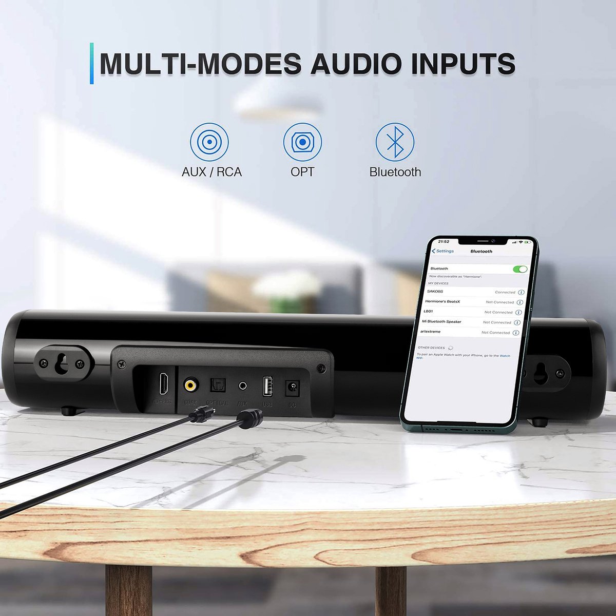 TV Soundbar - Ingebouwde Subwoofer & Geluid thumbnail 4
