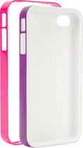 Apple iPhone 5/5s/SE Hoesje - XQISIT - iPlate Serie - Hard Kunststof Backcover - Roze / Paars - Hoesje Geschikt Voor Apple iPhone 5/5s/SE