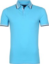 Suitable - Polo Brick Agua Blauw - Slim-fit - Heren Poloshirt Maat XXL