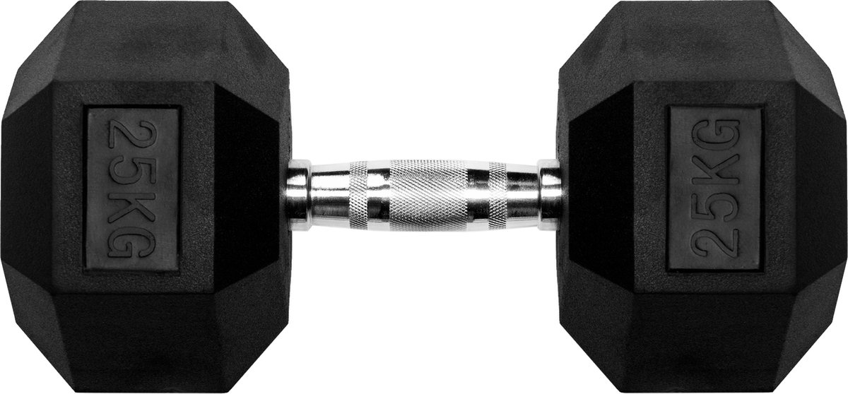 VirtuFit Hexa Dumbbell Pro - 25 kg - Hexagon Dumbbell - Duurzaam en Slijtvast - Krachttraining - Gewicht - CrossFit & Fitness - Geschikt voor Beginners en Professionals - Per Stuk Verkocht – foto 8