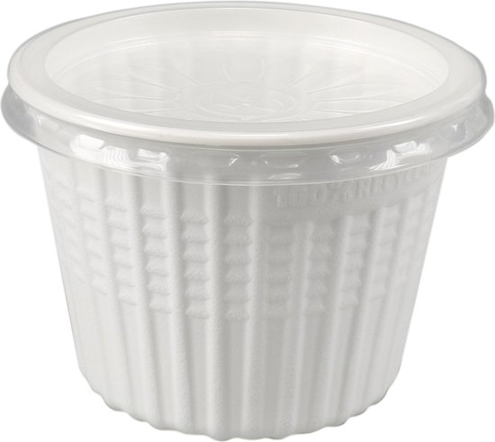 100 X 12oz Blanc Plastique Jetable Service Soupe Fête Bol