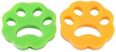 Suital Products Huisdierhaar verwijderaar - Pluizenverwijderaar – Simpel en effectief – haarverwijderaar voor huisdieren – Wasmachine - Droger - 2 stuks – Oranje en groen