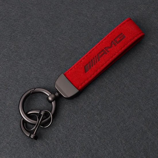 Luxe AMG sleutelhanger - Mercedes Keychain Red Edition - Rode Stoffen  Sleutelhanger... | bol.com
