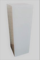 In & Out Deco Zuil - Sokkel - Pilaar fiberstone hoogglans wit 100cm, voor binnen en buiten