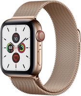 De Milan Rose Gold - Watch bandje geschikt voor Apple Watch 38 mm, 40 mm en 41 mm - Luxe RoséGoud watch bandje - Hoogwaardig staal - Roestvrij staal RVS - Milanese Loop - Milanees - iband