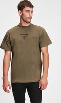 BLACK AND GOLD T-SHIRT forest night khaki S