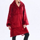 "Red, Warme Dikke Tv Hooded Trui Deken Unisex Giant Pocket Volwassen En Kinderen Fleece Gewogen Dekens Voor Bedden Reizen Thuis "