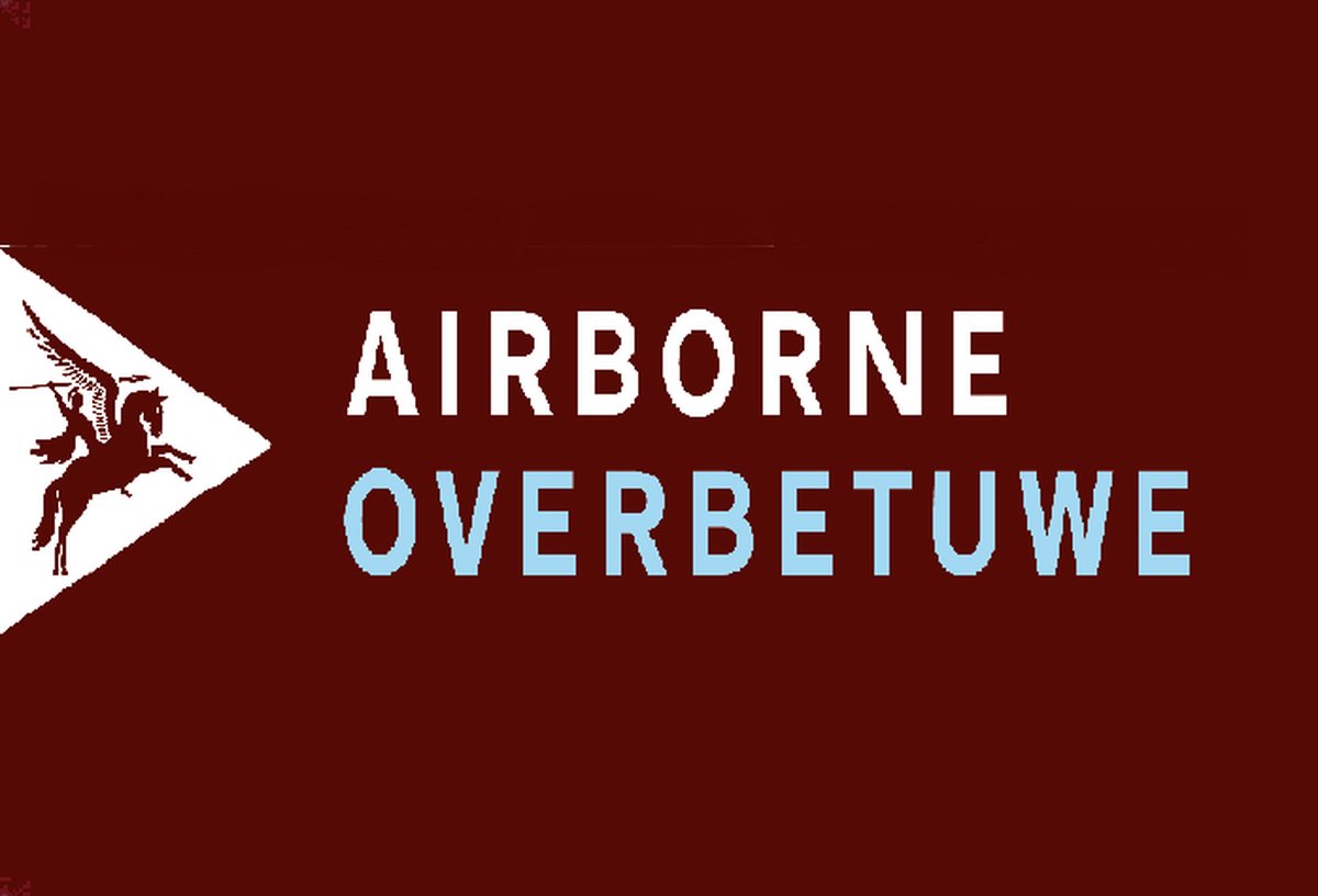 Airborne Overbetuwe Vlag 100 x 150 cm | Officiële Airborne Uitvoering | 130 Grams Polyester
