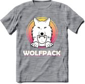 Saitama T-Shirt | Wolfpack Crypto ethereum Heren / Dames | bitcoin munt cadeau - Donker Grijs - Gemaleerd - M
