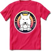 Saitama T-Shirt | Wolfpack Crypto ethereum Heren / Dames | bitcoin munt cadeau - Roze - S