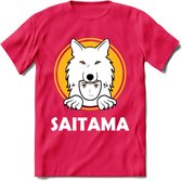 Saitama T-Shirt | Wolfpack Crypto ethereum Heren / Dames | bitcoin munt cadeau - Roze - XL