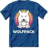 Saitama T-Shirt | Wolfpack Crypto ethereum Heren / Dames | bitcoin munt cadeau - Donker Blauw - XL