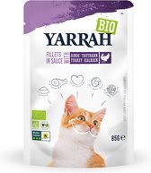 Yarrah cat biologische filets met kalkoen in saus (14X85 GR)