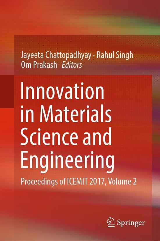 Innovation in Materials Science and Engineering (ebook) 9789811329449