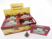 Wierookkegeltjes Darshan Amber 4 pakjes a 10stuks