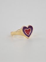 Vintage ring paars - goud