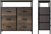 LOODS 21 Industriële Ladekast - Kledingkast met Lades - Kast - Opbergkast - Kastje - 80x82x30