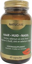 NatuCare - Haar, Huid, Nagel - Biotine, selenium en zink voor het haar - Vitamine C voor de huid - Zink en selenium voor de nagels - 60cp
