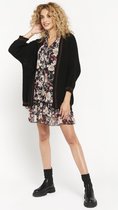 LOLALIZA Gebreide open cardigan met lurex - Zwart - Maat L/XL