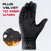 Handschoenen Heren en Dames Winter - Zwart Maat L - Grip Antislip en Touchscreen