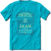 20 Jaar Legendarisch Gerijpt T-Shirt | Bordeauxrood - Ivoor | Grappig Verjaardag Cadeau | Dames - Heren | - Blauw - M