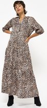 LOLALIZA Maxi-jurk met luipaardprint - Camel - Maat 46