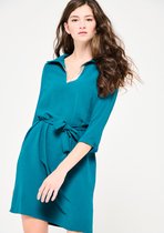 LOLALIZA Hemd jurk met driekwartsmouw - Groen - Maat 34